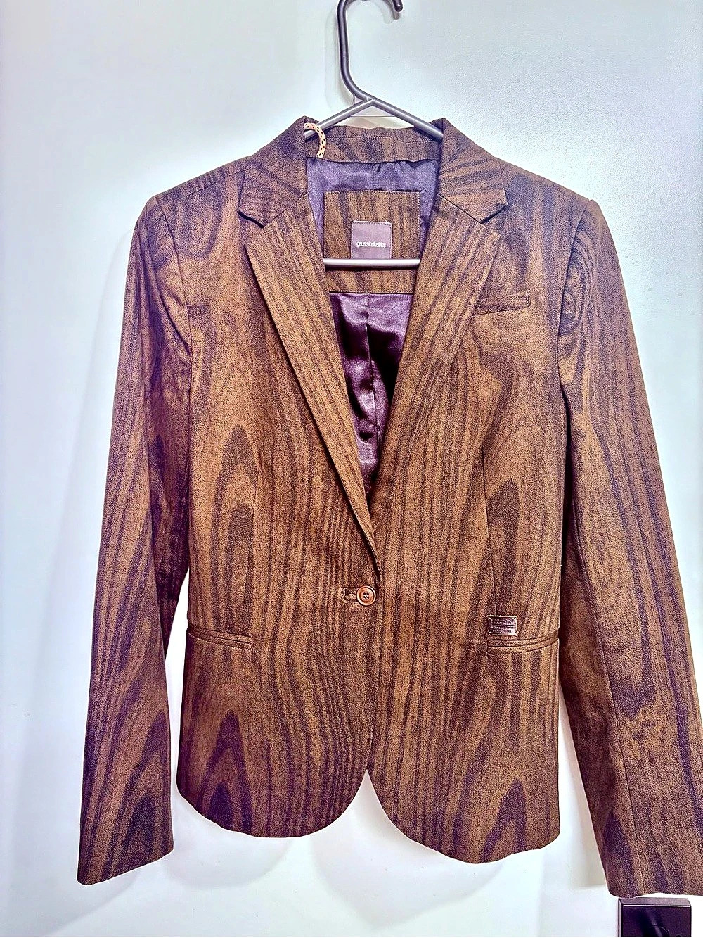 Guess Abstract Brown Blazer Like New